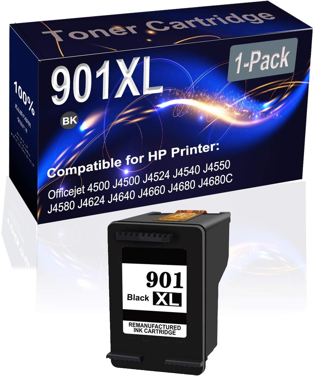 1Pack (Black) Remanufactured Ink Cartridge (High Yield