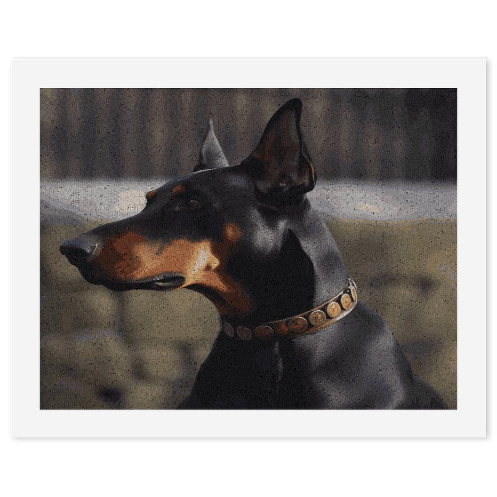 MUSM DIY Digital Painting Doberman Paint by Numbers Kit for Adults Canvas Digital Oil Painting Kit for Beginners Easy Paintings by Numbers for Home Wall Decoration