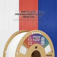 Vista 2 de OVERTURE - Filamento PLA 1/16 pulgadas, consumibles para impresora 3D, carrete de cartón de 2.2 libras, precisión dimensional +/- 0.0008 pulgadas