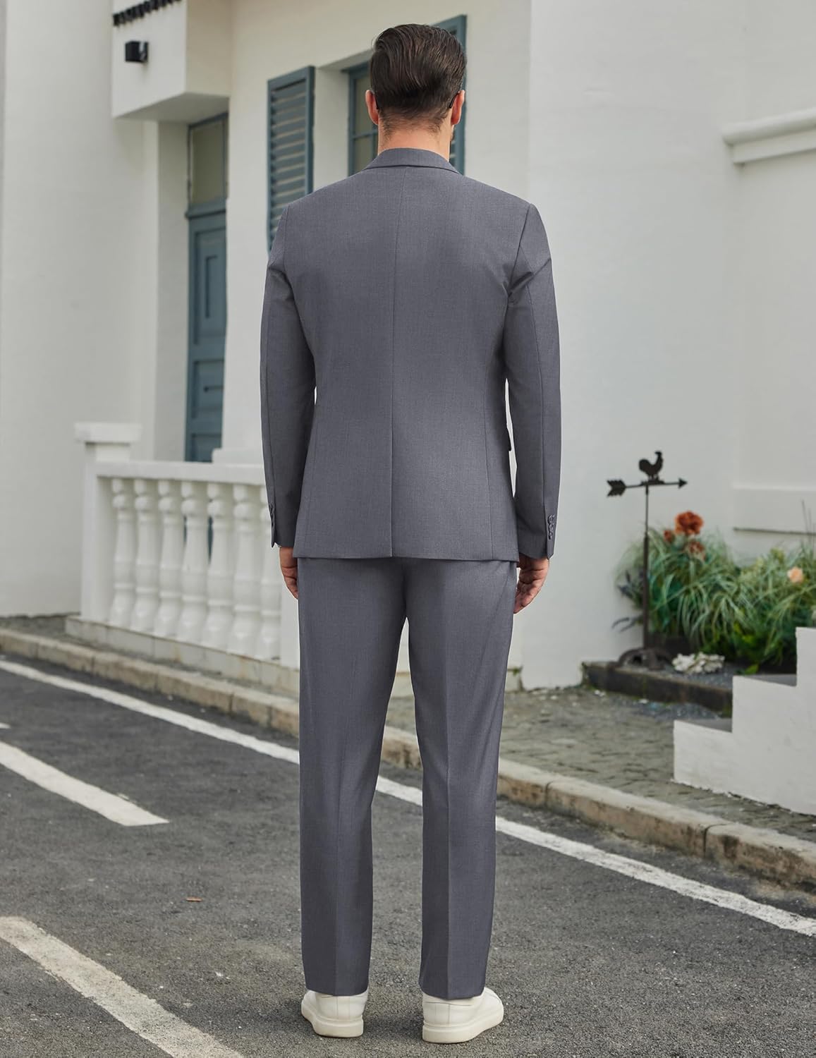 COOFANDY Men's Suits Regular Fit 2 Piece Suit Set One Button Solid Blazer and Pants for Wedding Prom Casual Business - Image 5