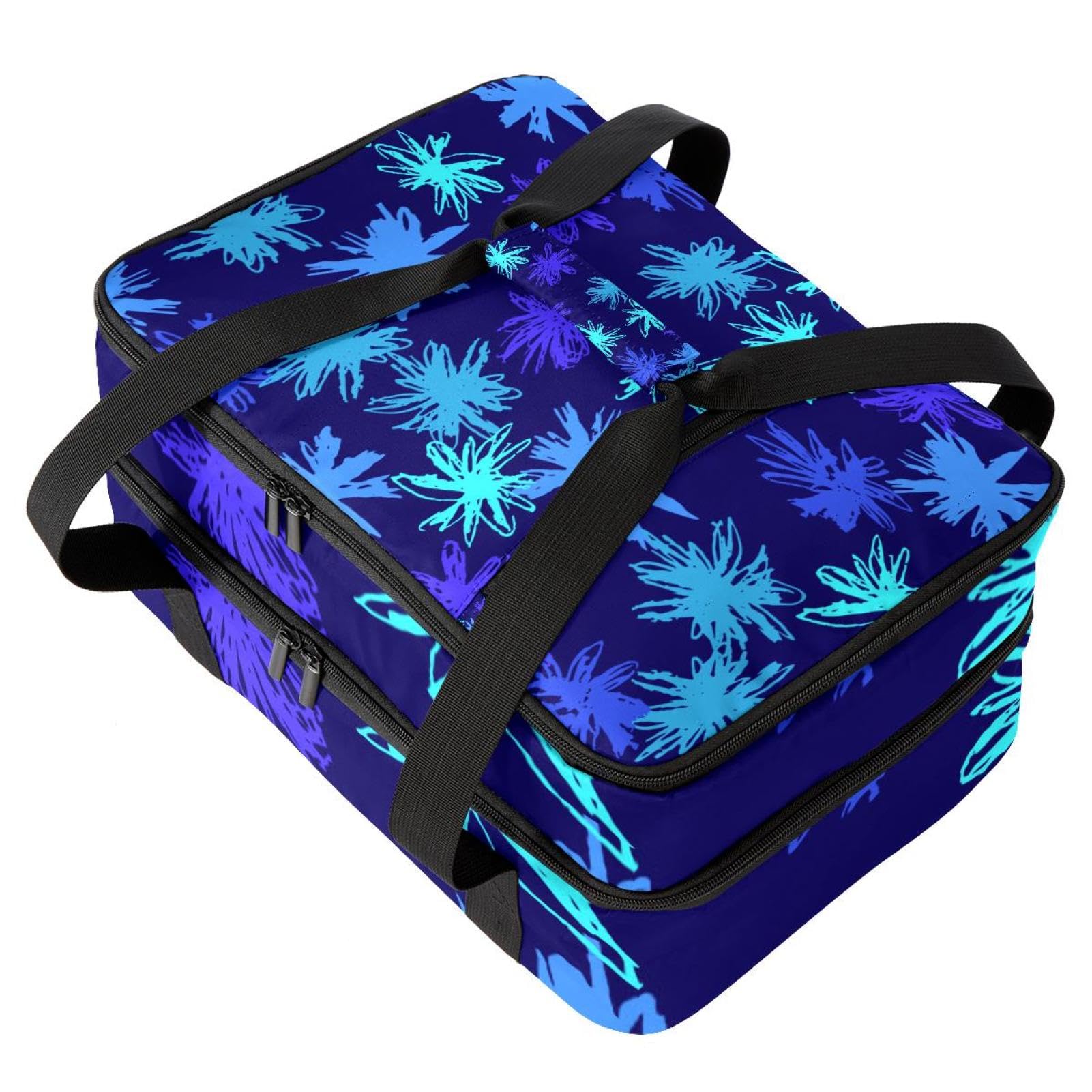 Grand sac à déjeuner isotherme pour homme et femme, double couche, étanche, étanche, réutilisable, sac fourre-tout pour le travail, l'école, le pique-nique, la plage, le camping, les voyages, motif