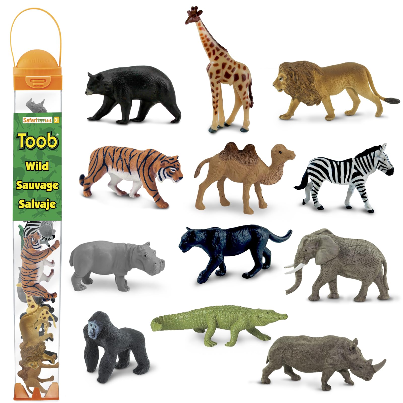 Wild Toob - 12 Mini Animal Figures for Kids and Classrooms | BPA-Free Plastic, 1.25 to 3.…