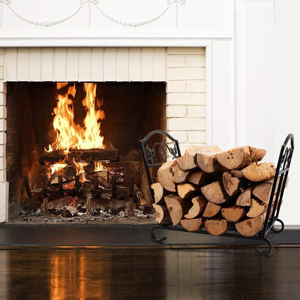 Amagabeli Firewood Rack Indoor Outdoor Heavy Duty Foldable Firewood