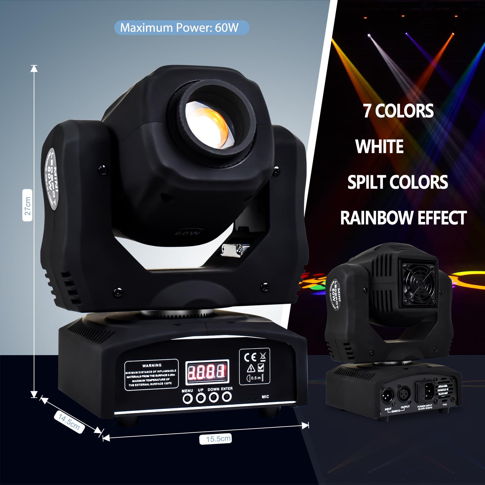 Amazon.com: LED Stage Lights Moving Head Lights 60W LED Spotlights