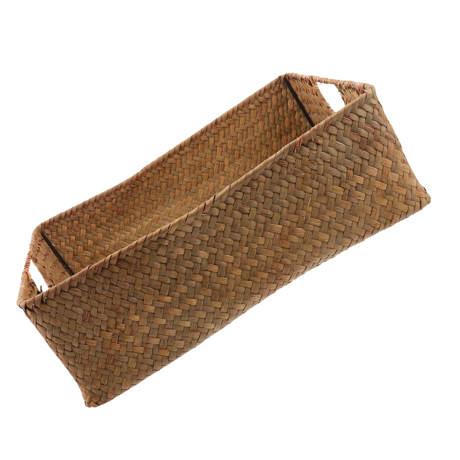 Levemolo Cesta Artesanal De Sauce Cestas Tejidas para Almacenamiento con Tapa Canasta De Pan Bandeja Porta Bolsas De Té Poseedor Cesta Cuadrada Caja De Juguetes Algas Marinas Mimbre Niño