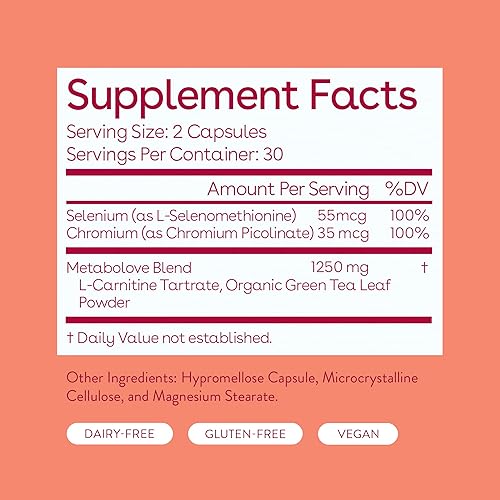 Miniatura 3 de Love Wellness Metabolove Potenciador del metabolismo  Frena los antojos de alimentos para controlar el peso y ayuda a aumentar la energía  Píldoras