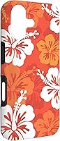 Vista 3 de Carcasa para iPhone 17 con diseño de flores hawaianas tropicales de hibisco naranja Y2K