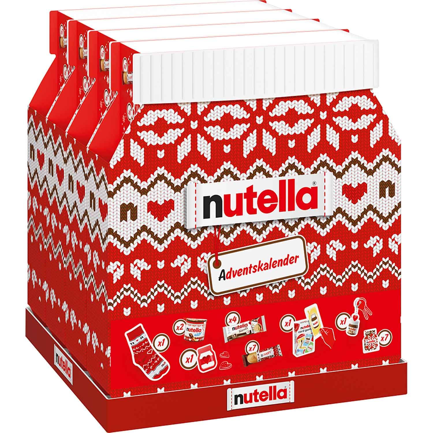 JUNG Nutela Calendario de Adviento 2024, 24 regalos, calendario de Adviento para untar, para niños, mujeres y hombres