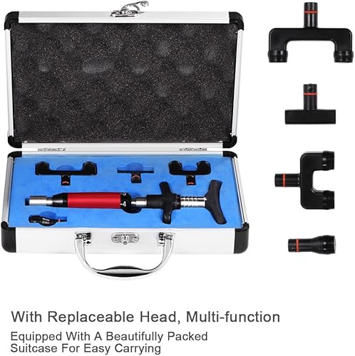Miniatura 3 de ZJchao Herramienta de ajuste quiropráctico, 6 niveles manual de cuatro cabezales, masajeador espinal, kit de ajuste quiropráctico portátil, ajuste