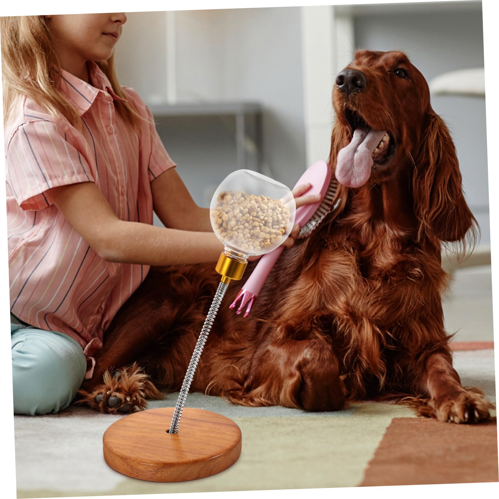 Sosoport Snackball zur Stressreduktion und Hundetraining aus Kunststoff und Edelstahl für Hunde Interaktives Leckerli Spielzeug für Kleine und Mittlere Hunde