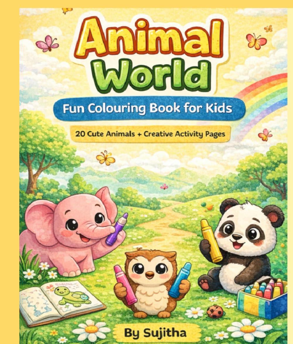 Animal World: A Fun Colouring Book for Kids