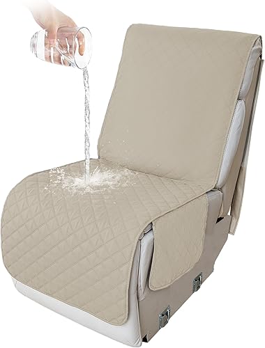 Miniatura 94 de HDCAXKJ 100% Fundas impermeables para sofá seccional reclinable en forma de L, funda de sofá reclinable acolchada lavable, fundas de esquina para