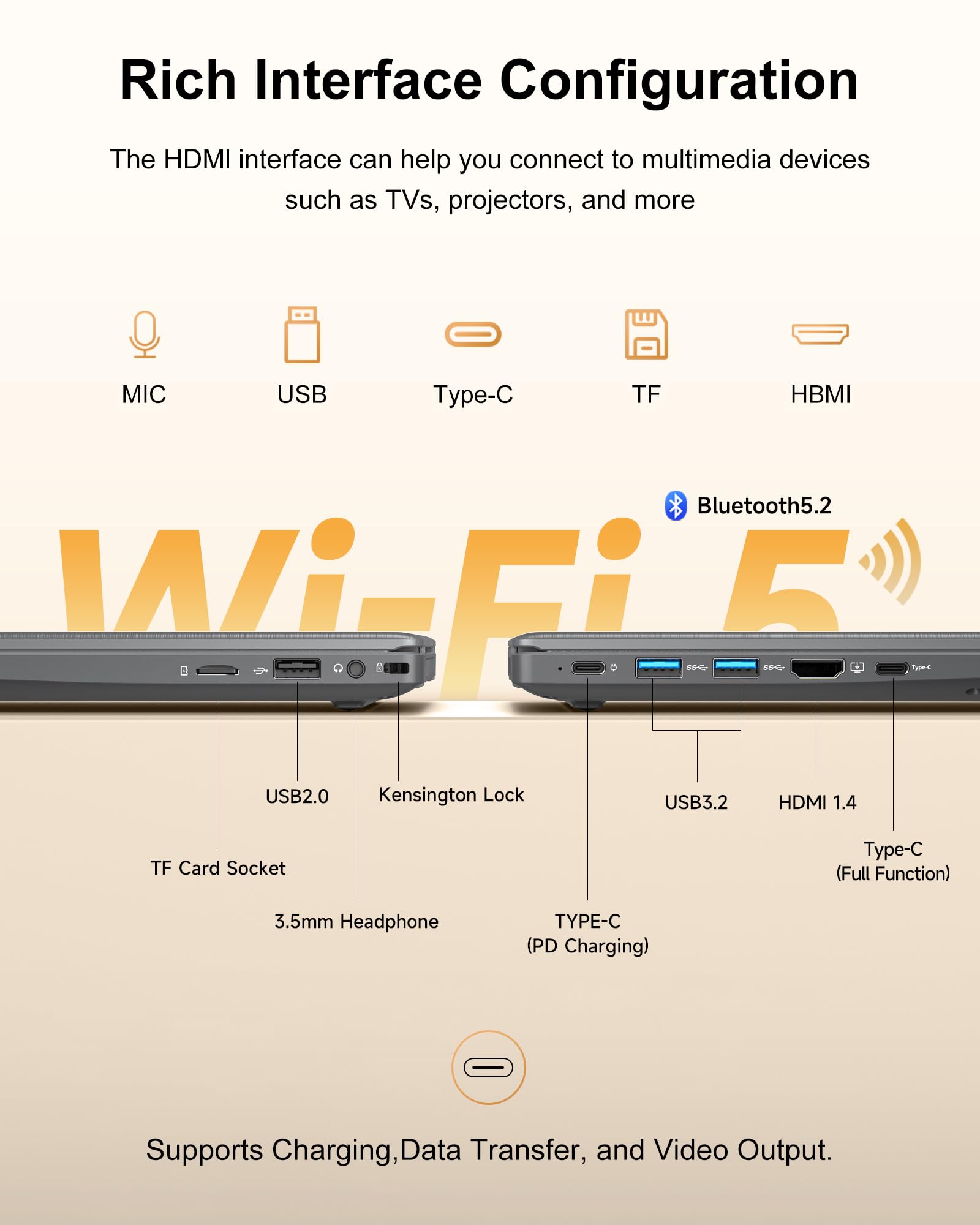 15.6" Laptop Computer, Laptop with 16GB RAM 512B SSD, Gold 6500Y (Up to 3.4GHz), 1080P FHD IPS Display, Type-C, HDMI, USB3.2, WIFI, Bluetooth, Long Battery Life, Laptops for Business & Student