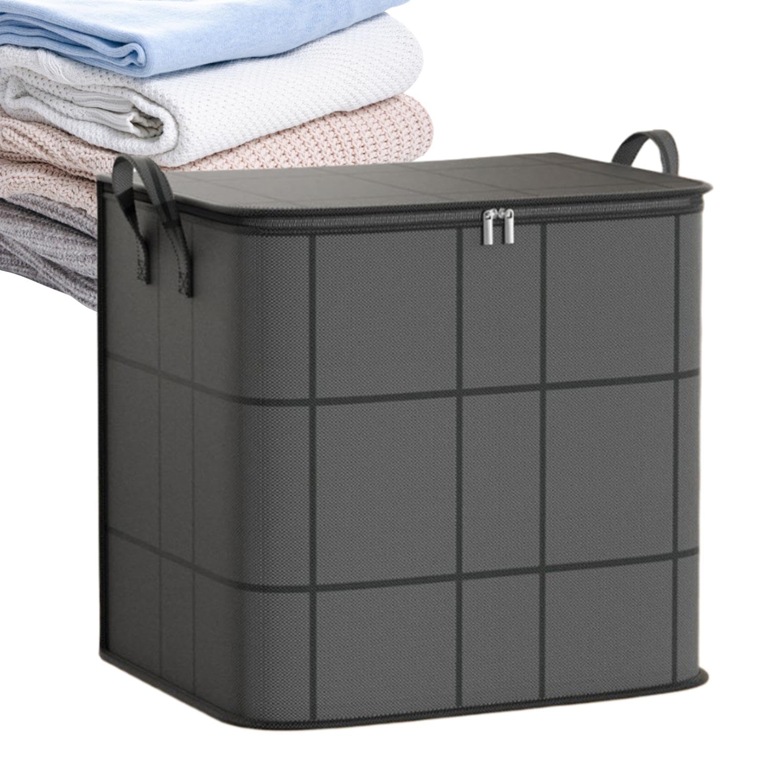 Duża torba na ubrania, zapinana na zamek błyskawiczny zestaw ruchomych z uchwytami, 23,62 x 19,69 x 27,56, składana wodoodporna torba z tkaniny nietkanego pojemnika na wygody, do spania i