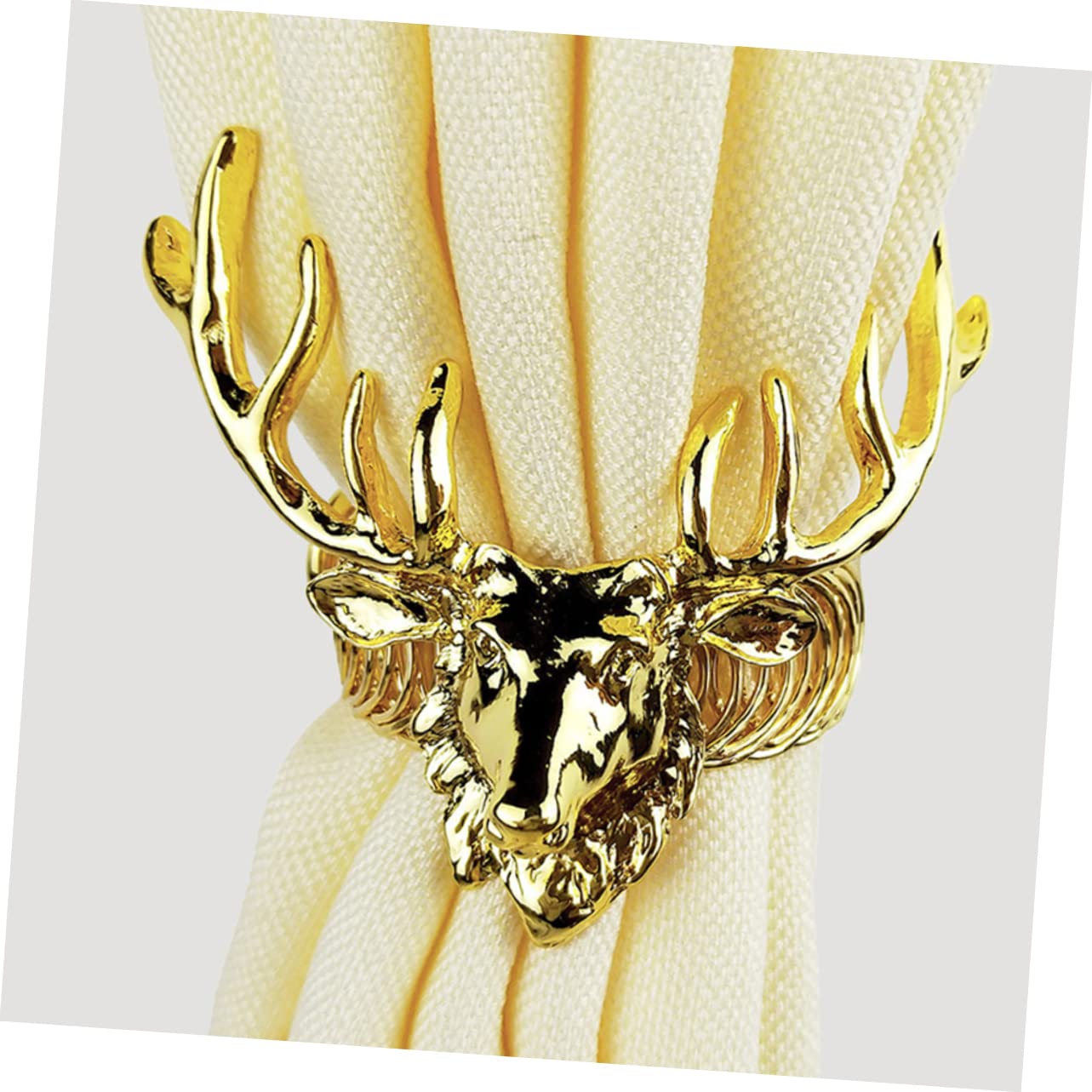 Zerodeko Lot De 3 Embrasses De Rideaux De Noël en Forme De Bois De Cerf Robustes Et Élégantes avec Boucle en Métal pour Votre Maison 2 Pièces X 3