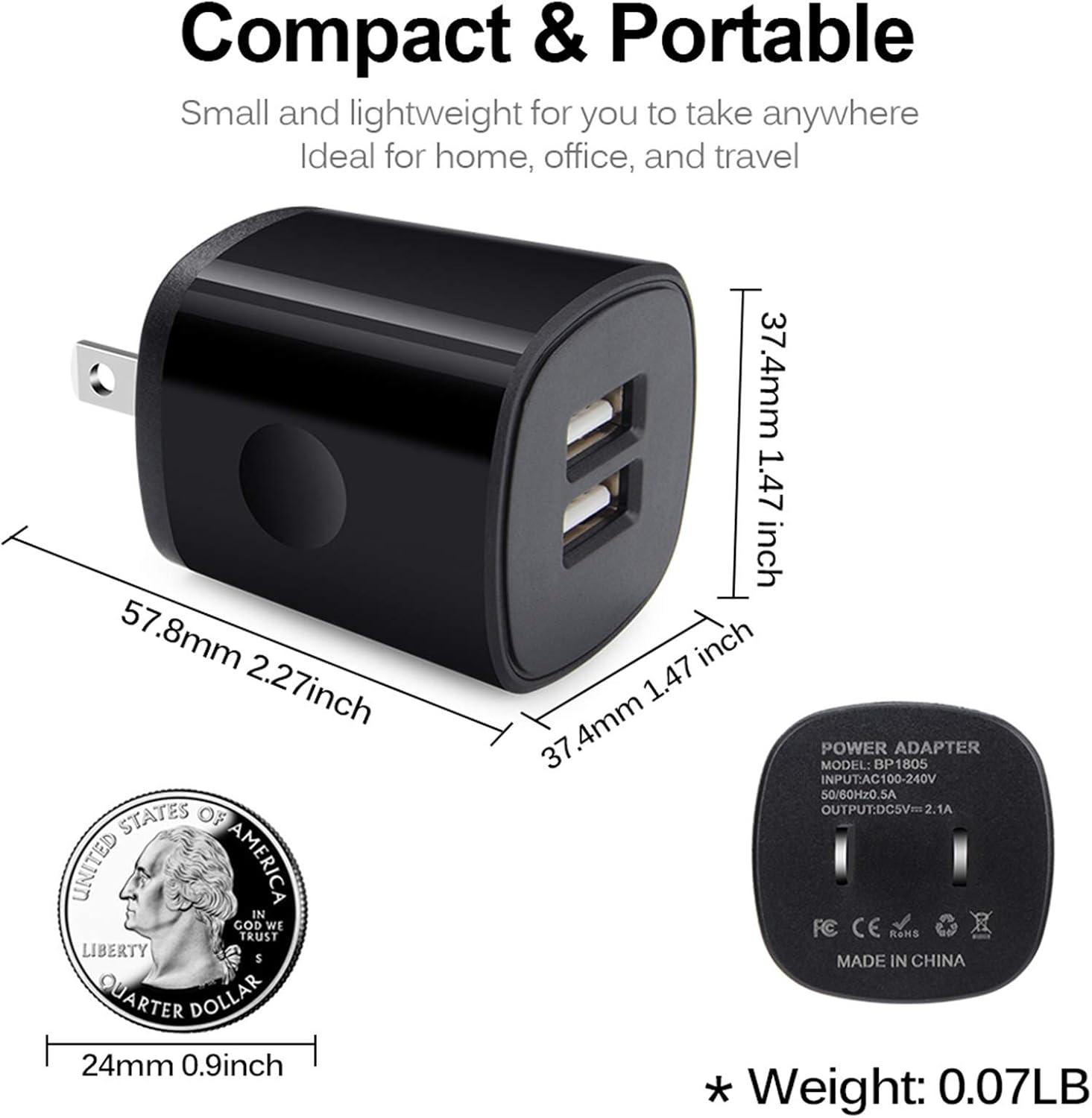 Android Charger for Samsung Galaxy J7 Prime/Crown/Star/Sky Pro/Pro/Perx,J3 Orbit,J2,J7 V,J6 Plus,J5,J4 Core,S7 S6 S5 A10 A6 Note 5 4,LG K40 K30 K20, Phone Wall Charger + Fast Charging Micro USB Cable