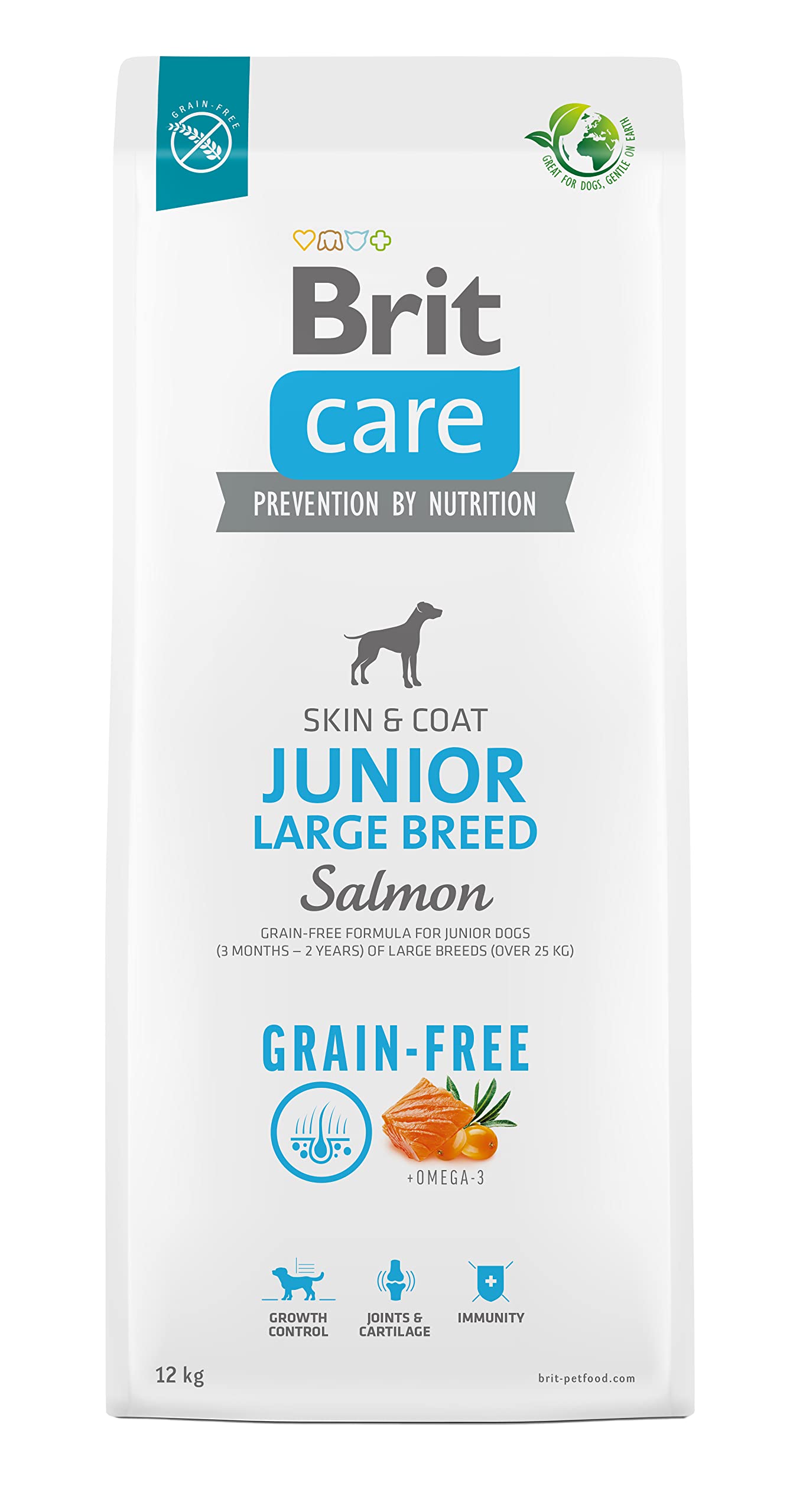 BRIT Care Dog Grain Free Junior Large Lachs, 12 kg