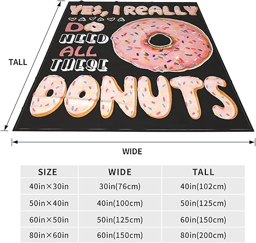 Miniatura 8 de Manta de donas con bonita decoración de donas, regalos para niñas y niños, manta de franela de forro polar súper cálida y suave, ligera, para