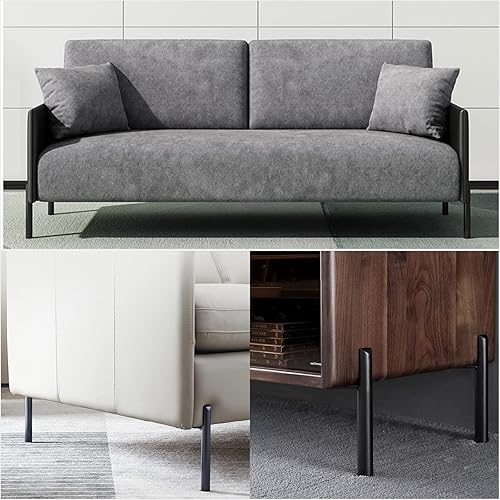 Miniatura 7 de 4 patas de metal para muebles, patas de sofá de 5 pulgadas de repuesto, patas de gabinete, patas negras modernas para muebles, patas de sofá con