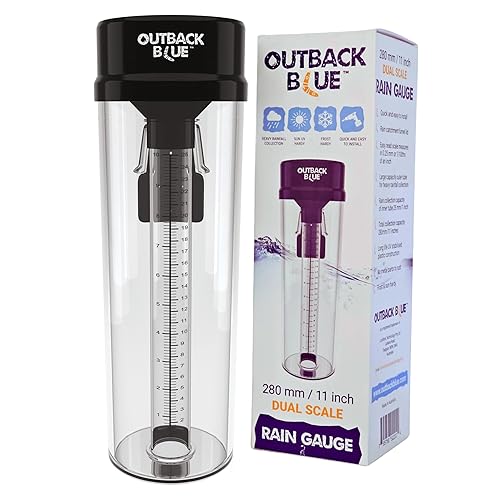 Medidor de lluvia profesional, herramienta de medición de precipitación de alta capacidad de 11 pulgadas, precisa hasta 0.01 pulgadas, resistente a