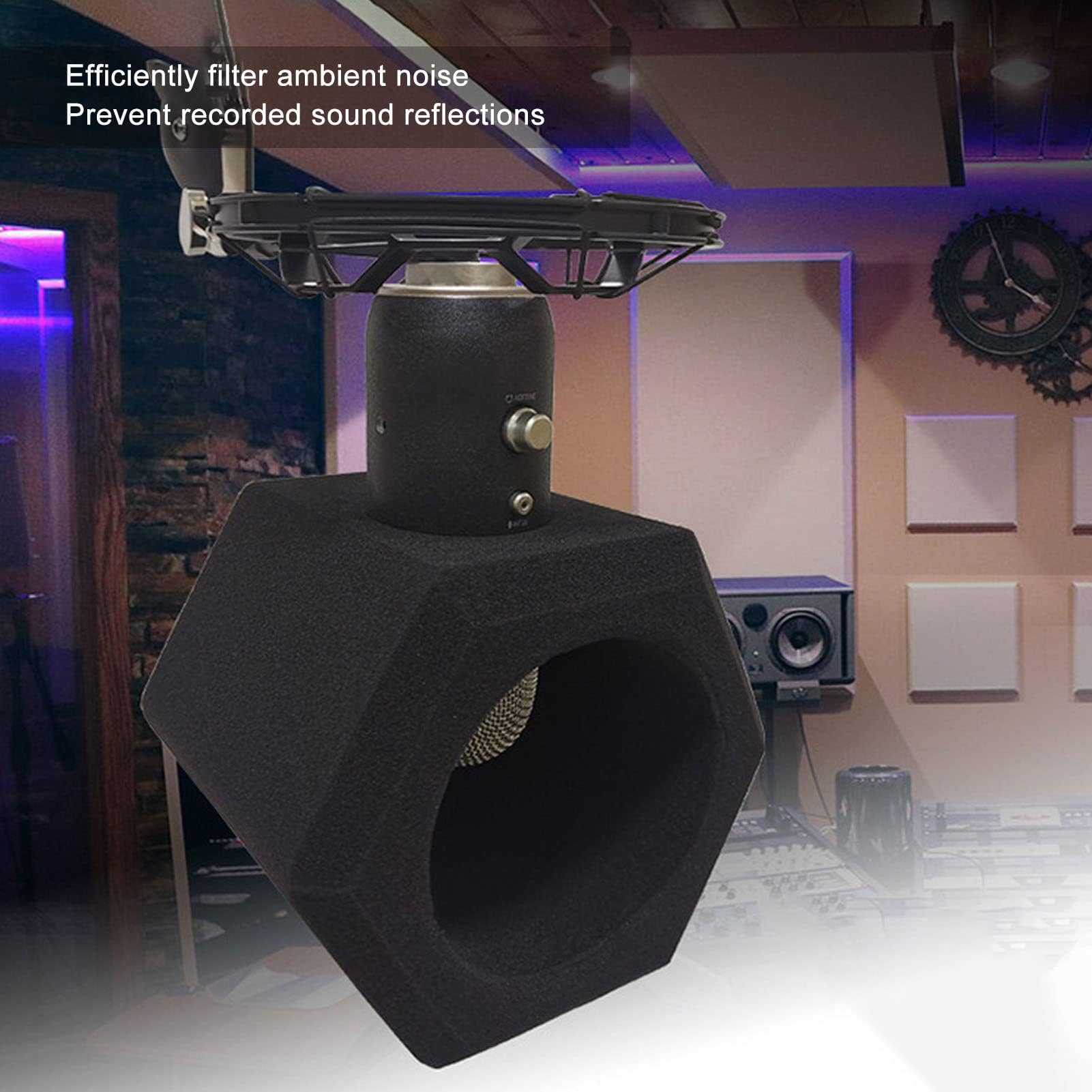 Filtro Anti-pop per Microfono da Studio per Microfono, Microfoni per Studi di Registrazione per Microfono da Studio di Registrazione, Schiuma Fonoassorbente Che Riduce il Rumore e
