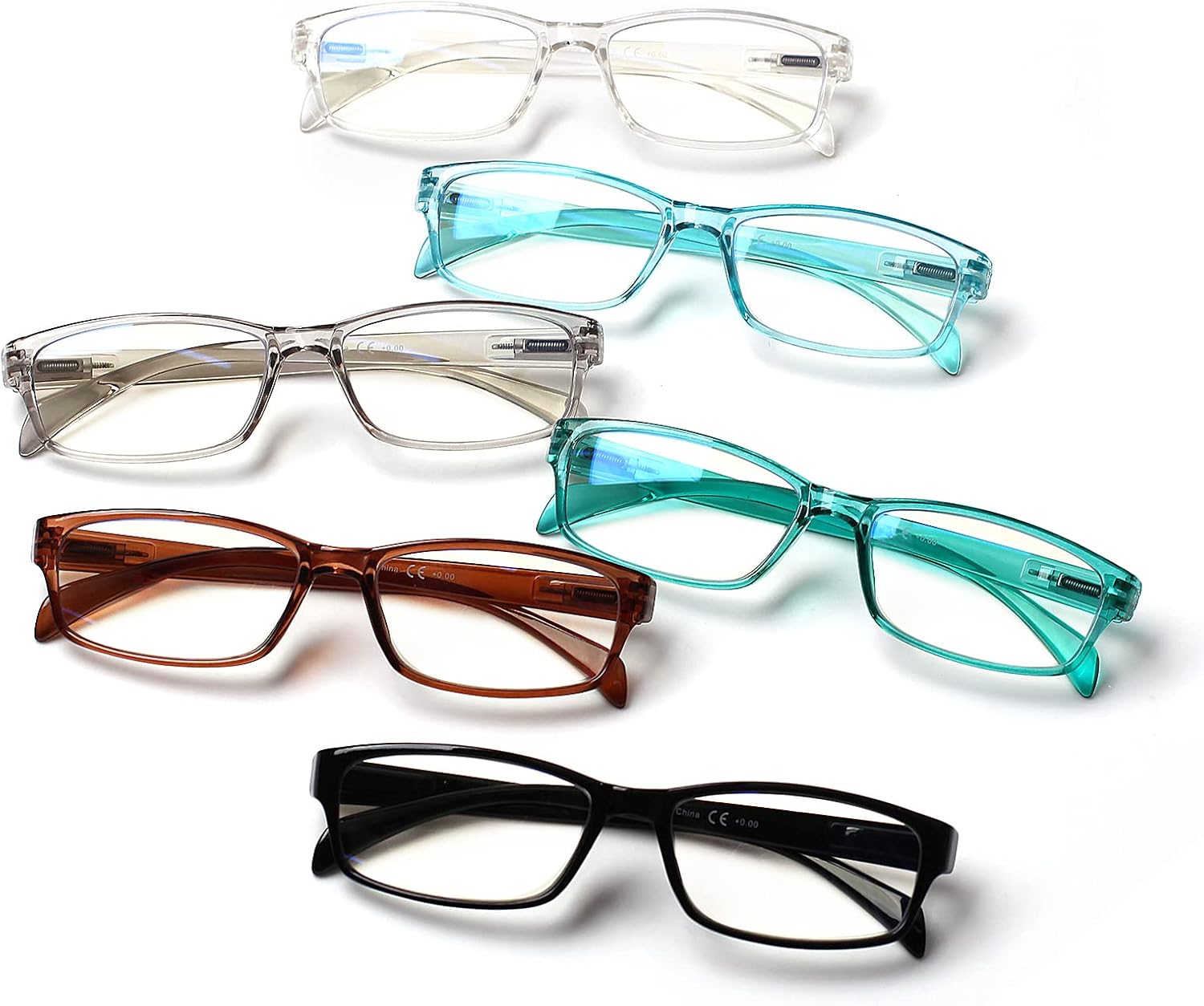 JOSCHOO Computer Reading Glasses for Women and Men 6 Pack Blue Light Blocking Spring Hinge Readers - Image 6