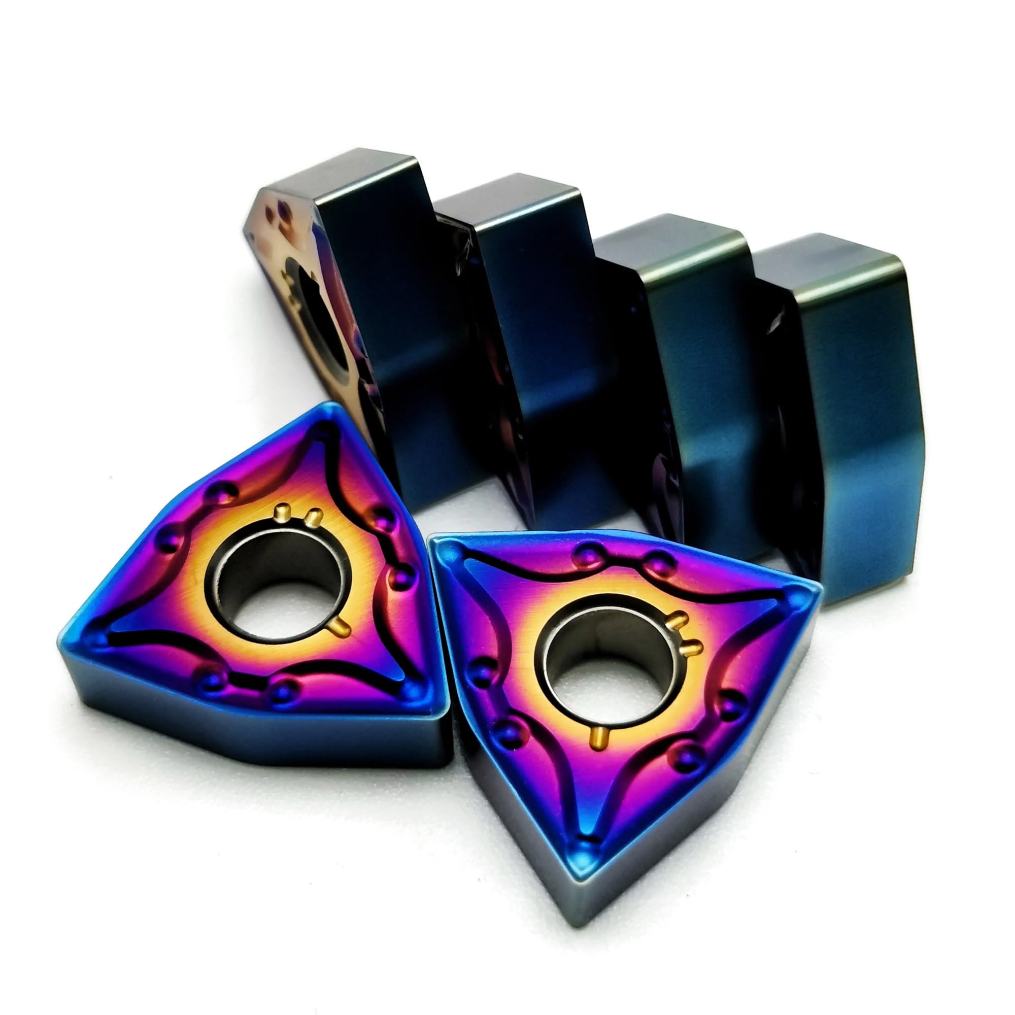 10 Uds Herramientas De Torneado Externo Herramienta Corte Torno Inserción Carburo(WNMG080404 MA KT7030)