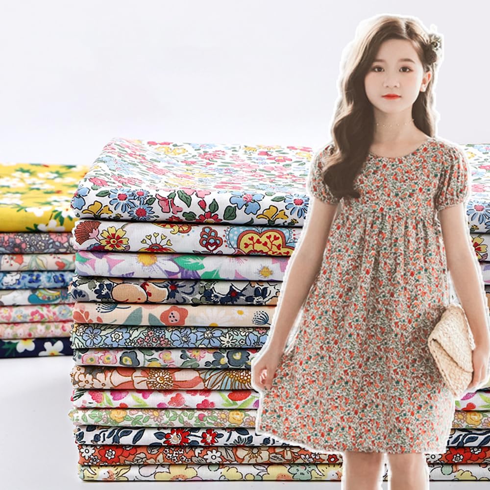 Kwiatowy, bawełniany, patchwork, materiał do szycia, towar sprzedawany na metry, zadrukowana, bawełna, zestaw materiałów, patchwork, zestaw do majsterkowania, rzemiosła, odzieży, pościeli,