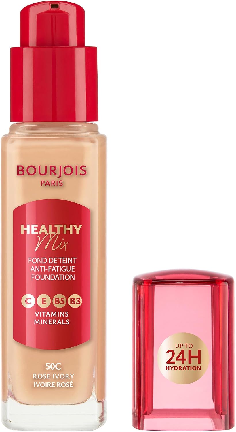 Bourjois Healthy Mix Podkład Niwelujący Oznaki Zmęczenia Z Kompleksem Witamin I Minerałów 50C Rose Ivory, 30 Ml