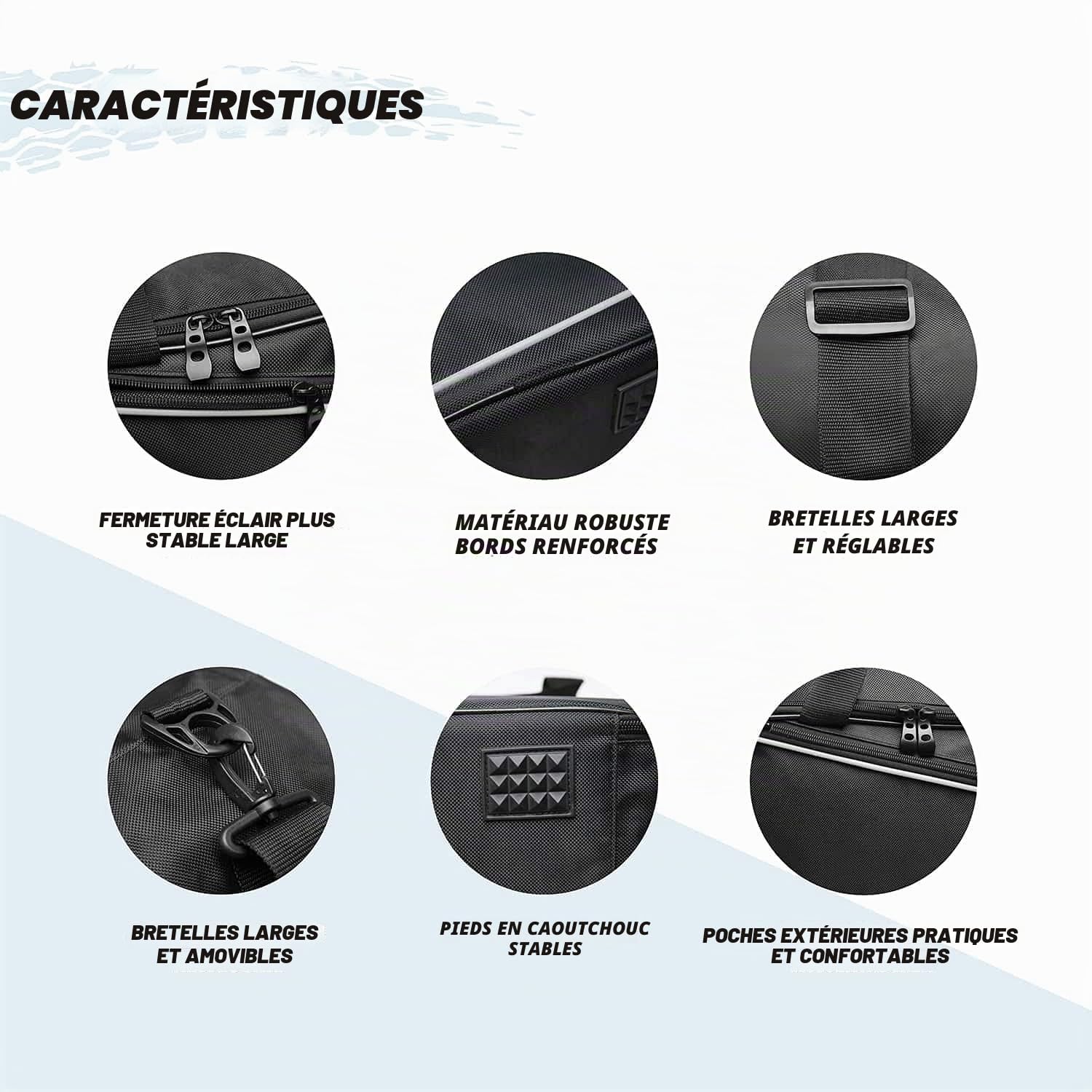 GETMORE Parts Poches, Sacoches, Sacs intérieures adapté à Moto valises latérales de Yamaha FJR1300, FZ, FZR, FZ Fazer, XJ, XJR, TDM - No. 5
