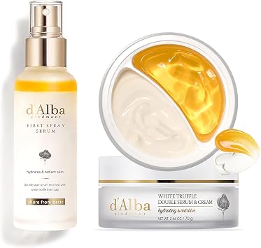 d'alba Piedmont Italian White Truffle First Spray Serum + d'alba Italian White Truffle Double Serum & Cream