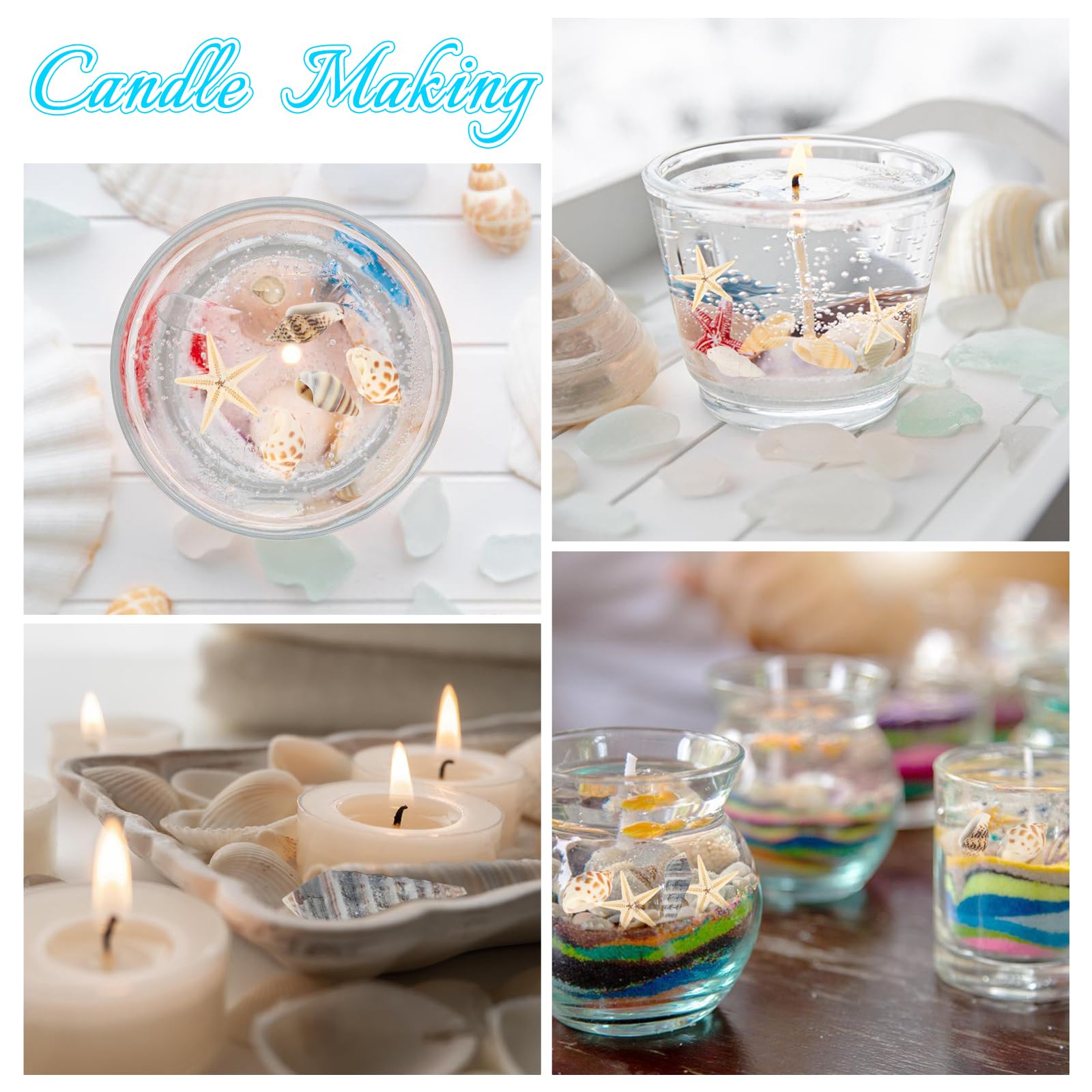 Conchiglie Naturali Miste 200g - Piccole Conchiglie Per Decorazioni, Candele Fai Da Te, Vasetti