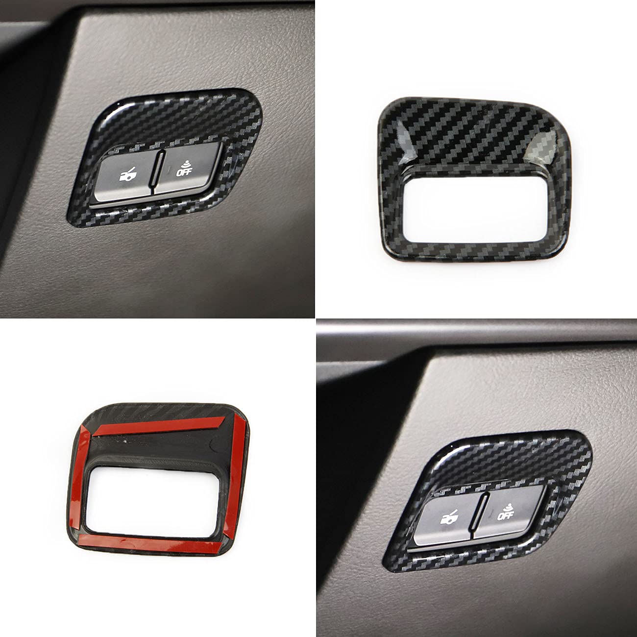 Carbon Fiber Trunk Switch Button Cover Trim for Corvette C7 2014-2019 Interior Accessories