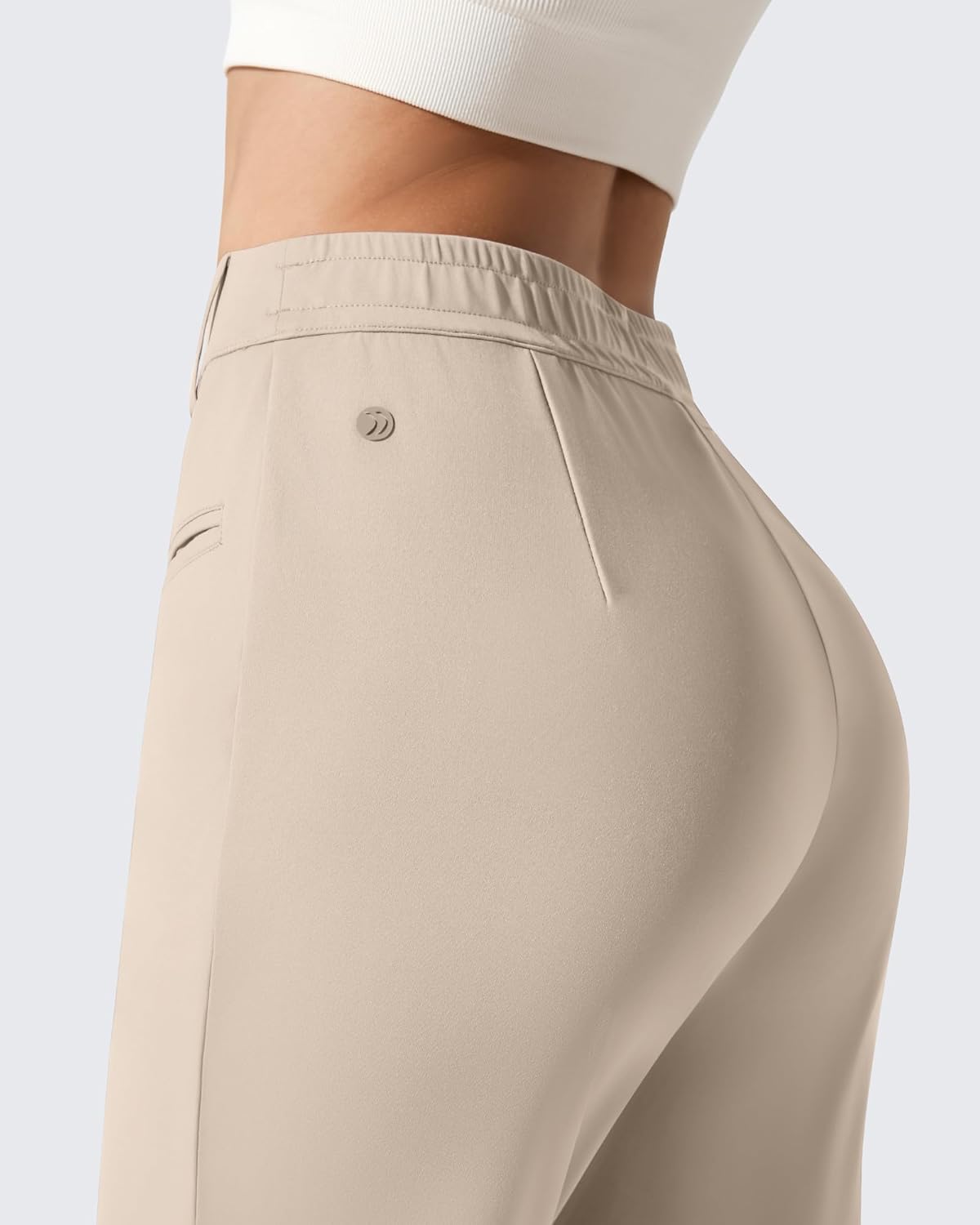 G4Free ShiftReady Women's Work Pants with Pockets Straight Leg Slack with Belt Loops Dress Trousers - Image 4