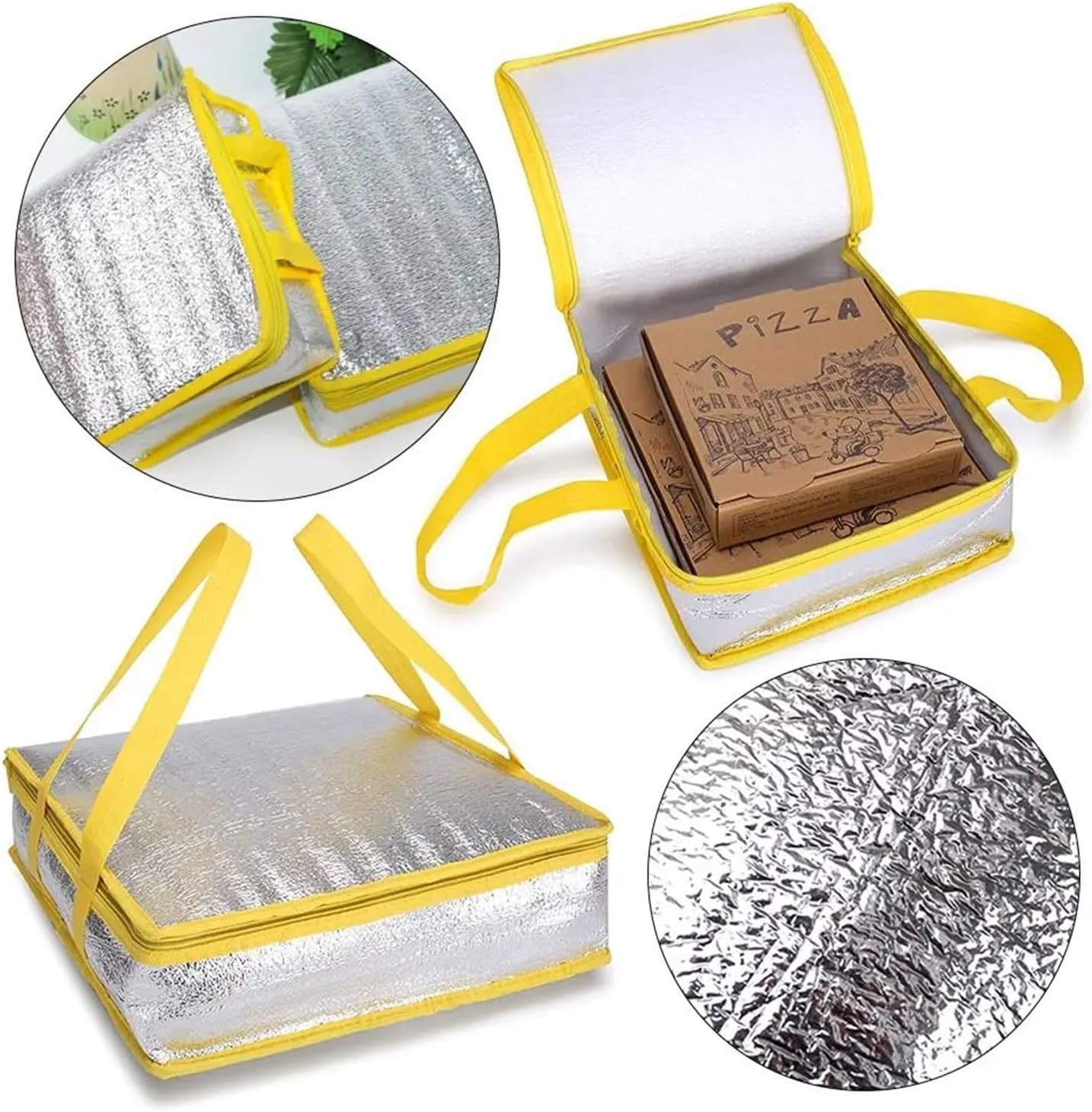 Pizza Bags for Delivery Pizza Delivery Bag Insulation Folding Picnic Portable Ice Food Thermal Drink Insulated(8 inch)