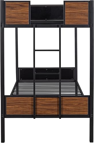 Miniatura 7 de Litera individual sobre individual, marco de cama de metal, marco de cama de acero resistente, literas de estilo moderno para niños, niños,