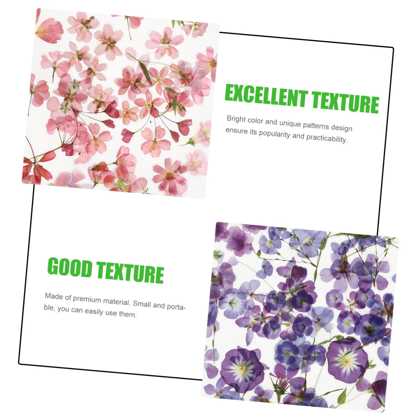 Operitacx 12sets Adesivi Floreali Per Laptop Stickers Pet Per Diario e Scrapbooking Design Fresco Di Piante Decorazione Per Album e Note Vivid Flower Patterns