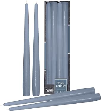 Navy Blue 8 Inch Rustic Baton Dinner Candles By Shearer Candles