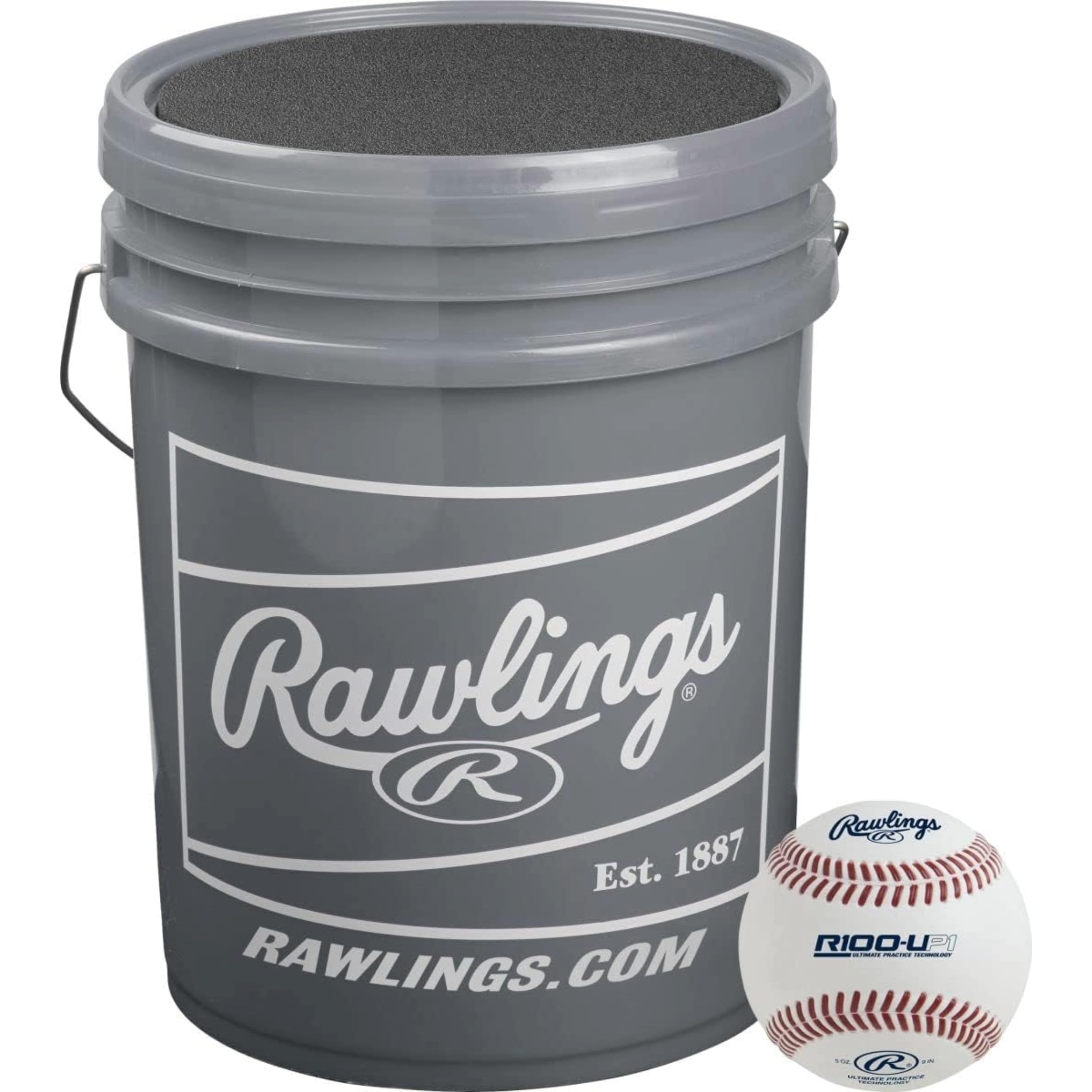 Rawlings Baseball Bats Baseballs in Bucket