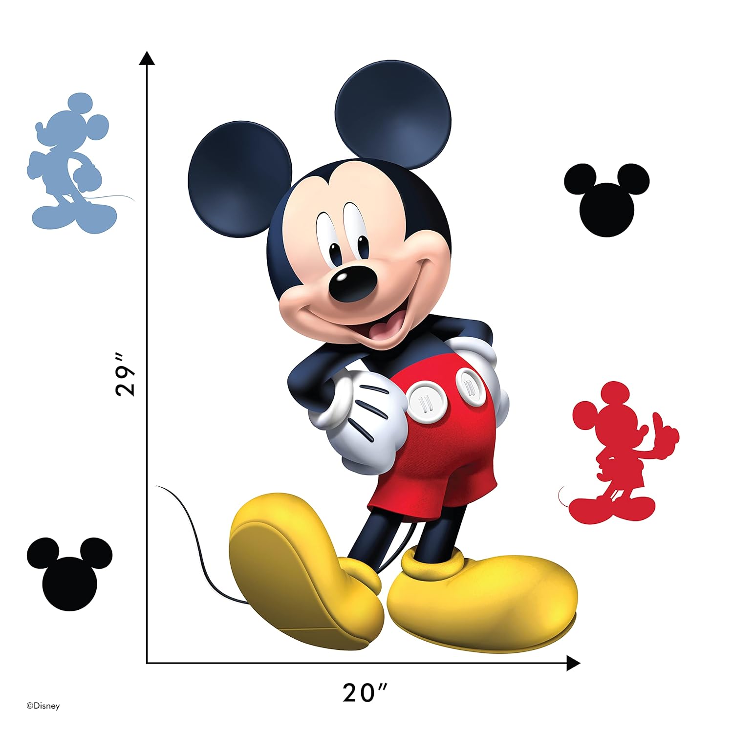 Mickey Mouse Bedroom Decor Wall Stickers with 3D Augmented Reality