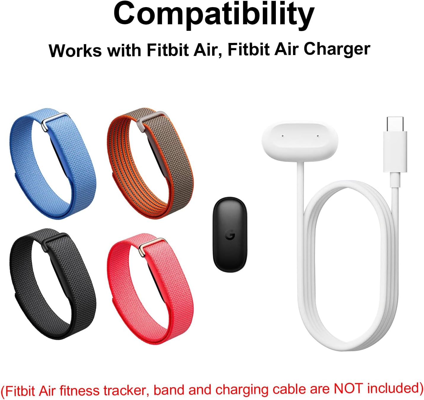 Charger Stand Holder for Original Fitbit Air Charger (White) | Charing Dock Station for Fitbit Air(Charger is not included)