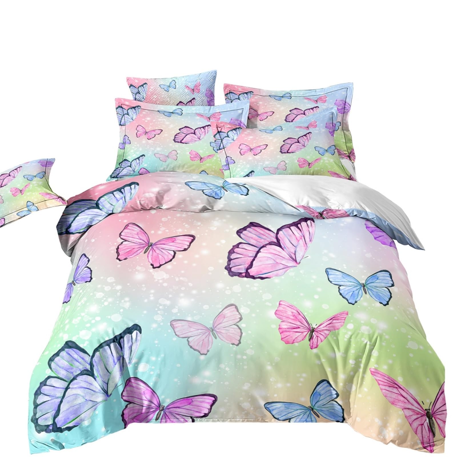 King Size Duvet Cover Sets Green Pink Insects King Size Bedding