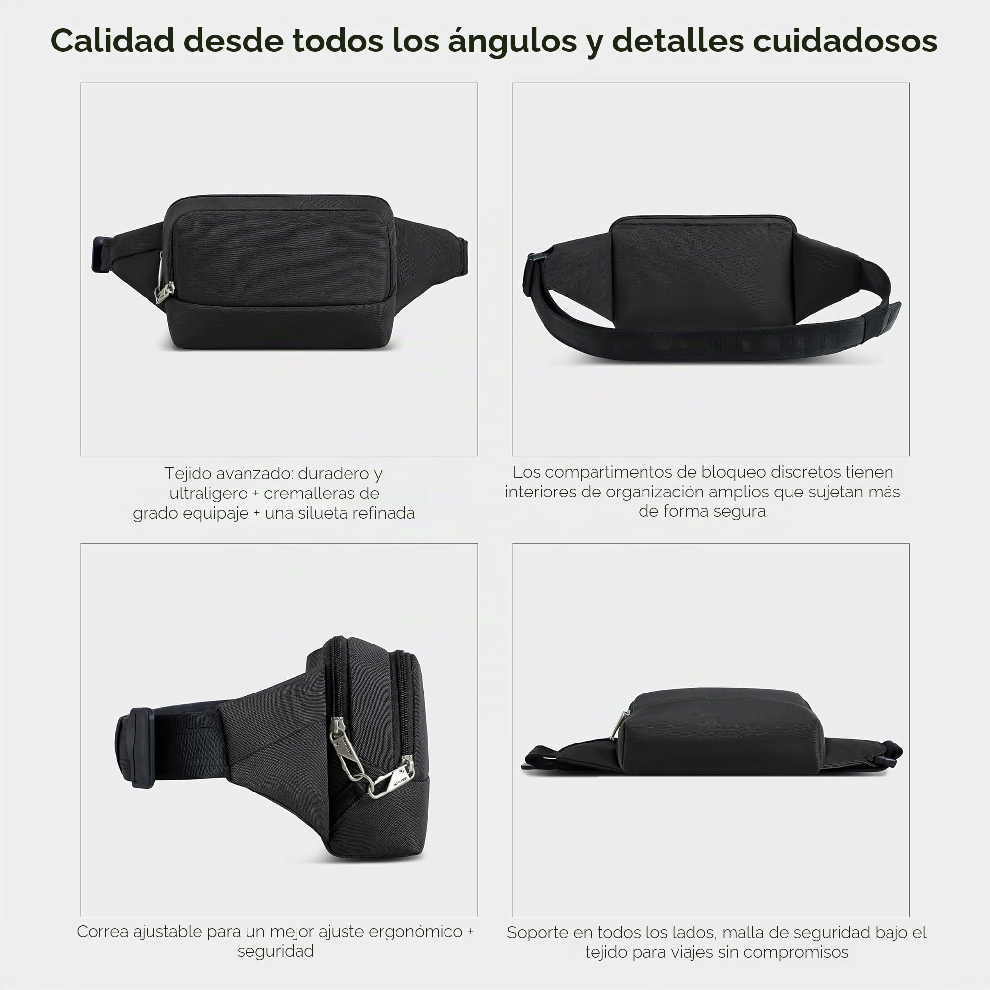 Travelon Anti-Theft Classic Waist Pack, Cinturón Unisex Adulto