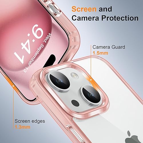 Miniatura 5 de MOCCA Funda transparente compatible con iPhone 15, no amarillea, compatible con carga inalámbrica, delgada, a prueba de golpes, transparente, a