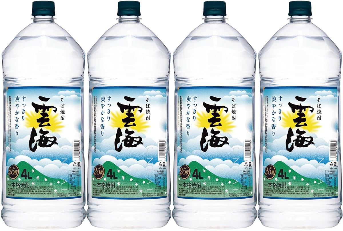 本格そば焼酎 雲海 25度 4L PET