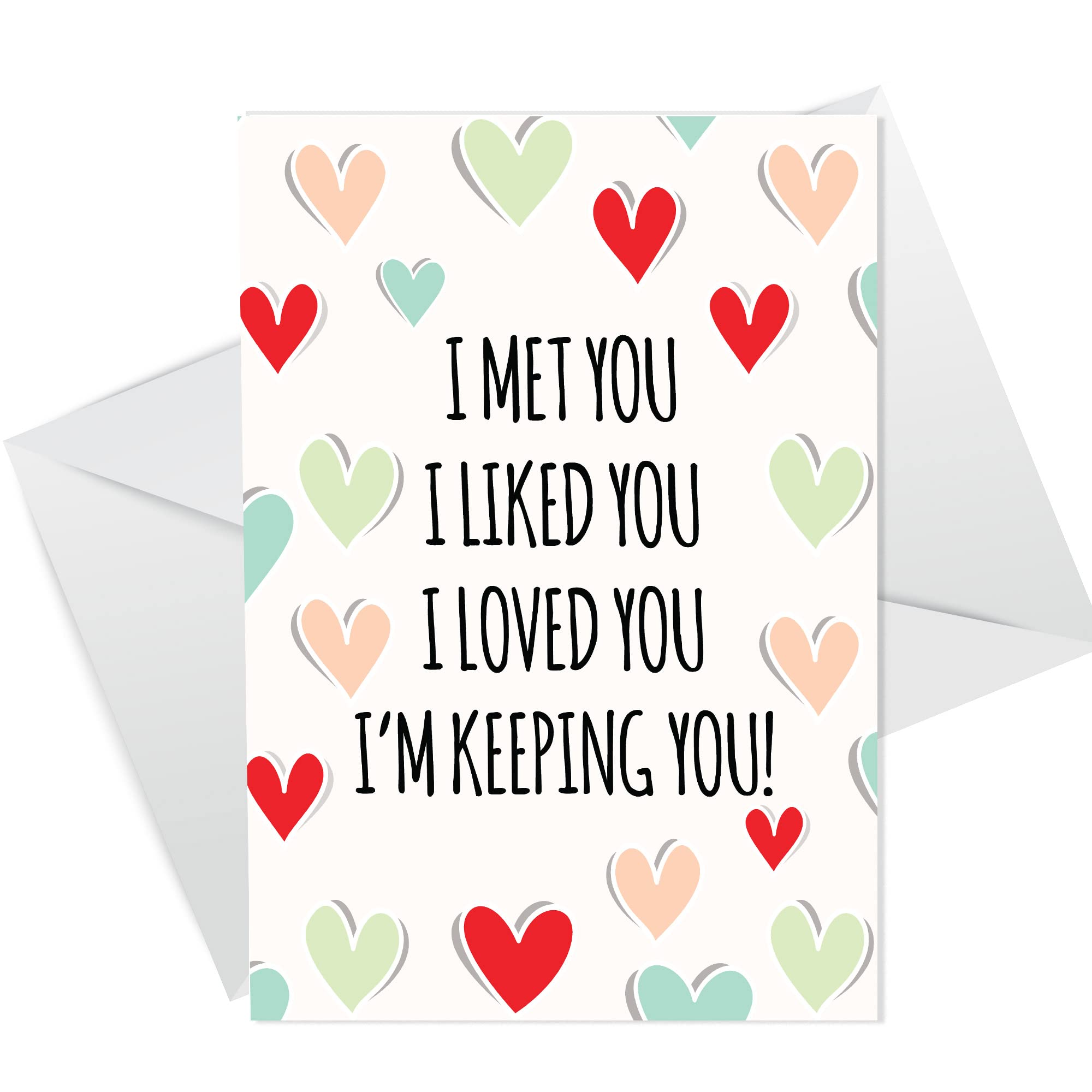 RED OCEAN Anniversary Birthday Valentines Card For Boyfriend Girlfriend Husband Wife Novelty Card