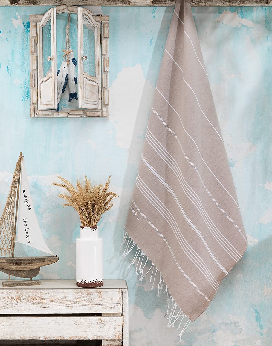 LeStoff Turkish Hammam Towel, 100% organic cotton, 95 x 180 cm, Pre-washed, Absorbent, Quick-drying, Lightweight - Image 3