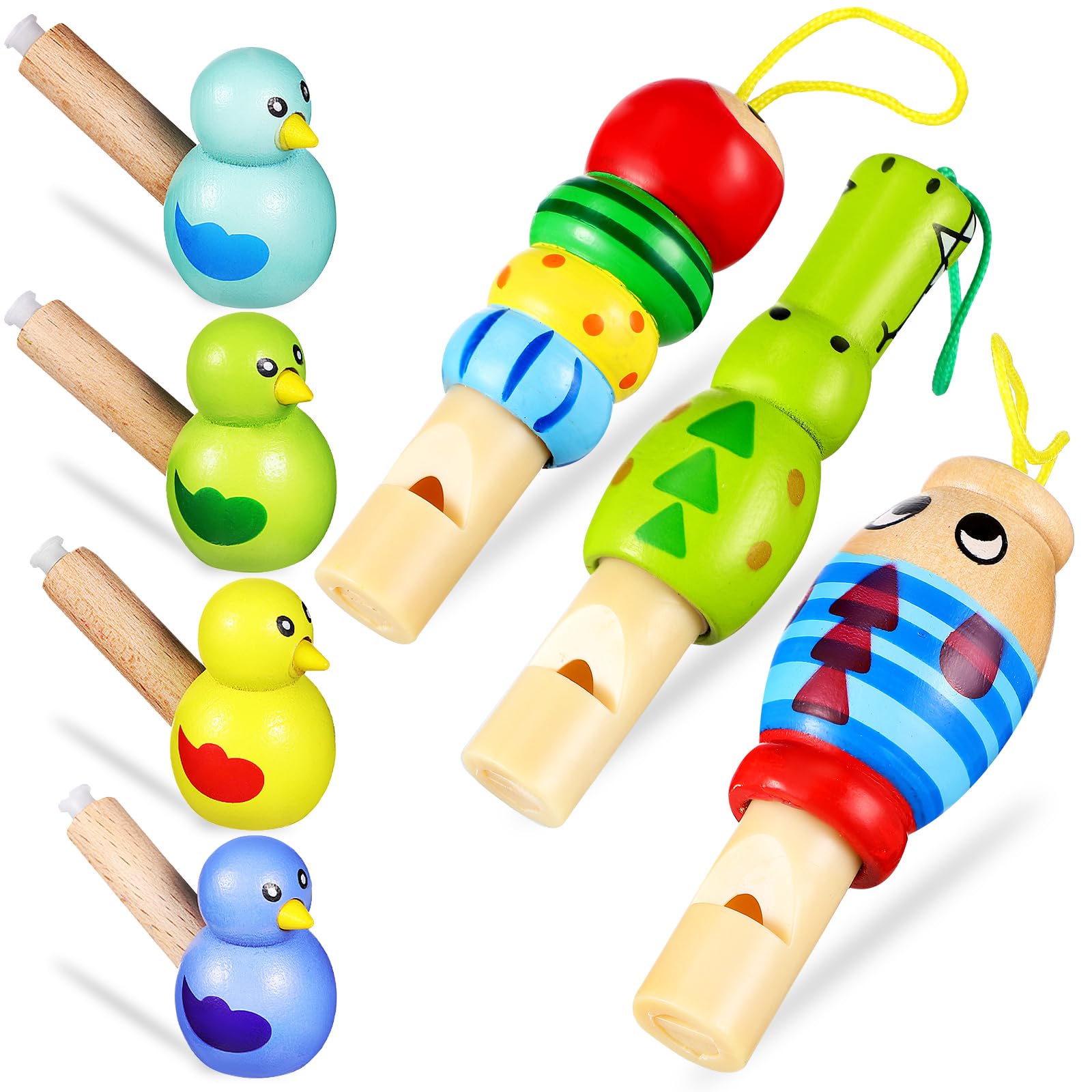 vogelpfeife, 7 Stück Trillerpfeife Kinder - Tier-Holzpfeifen Für Kinder Entzückende Vogelpfeifen Musikinstrument Entwicklungsspielzeug Krachmacherpfeifen Für Geburtstagsfeierbevorzugungen