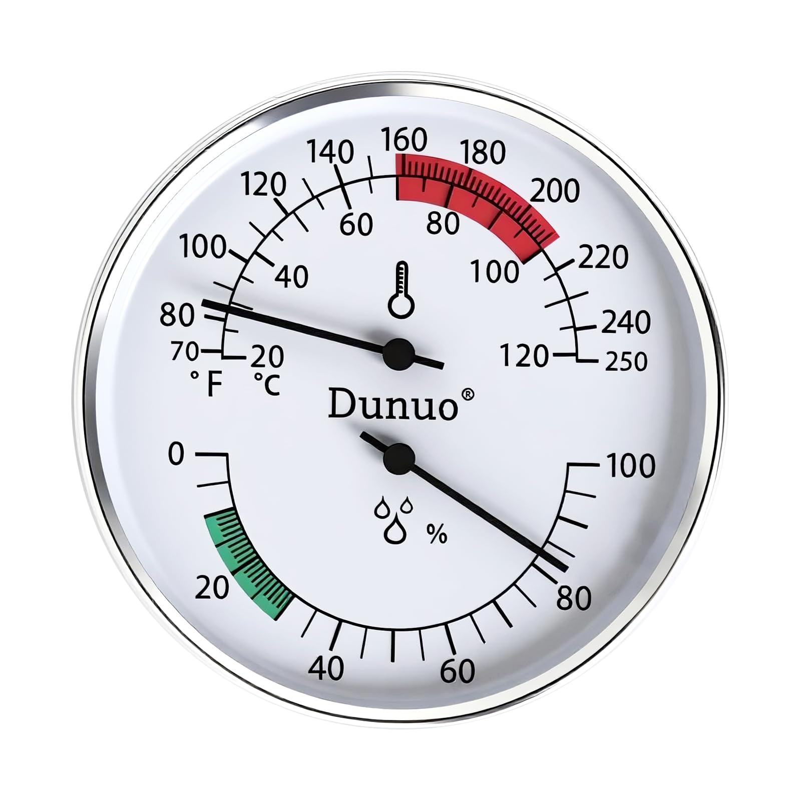 Aluminum Sauna Thermometer - Temp & Humidity -1 Aluminum Sauna Thermometer - Temp & Humidity -1