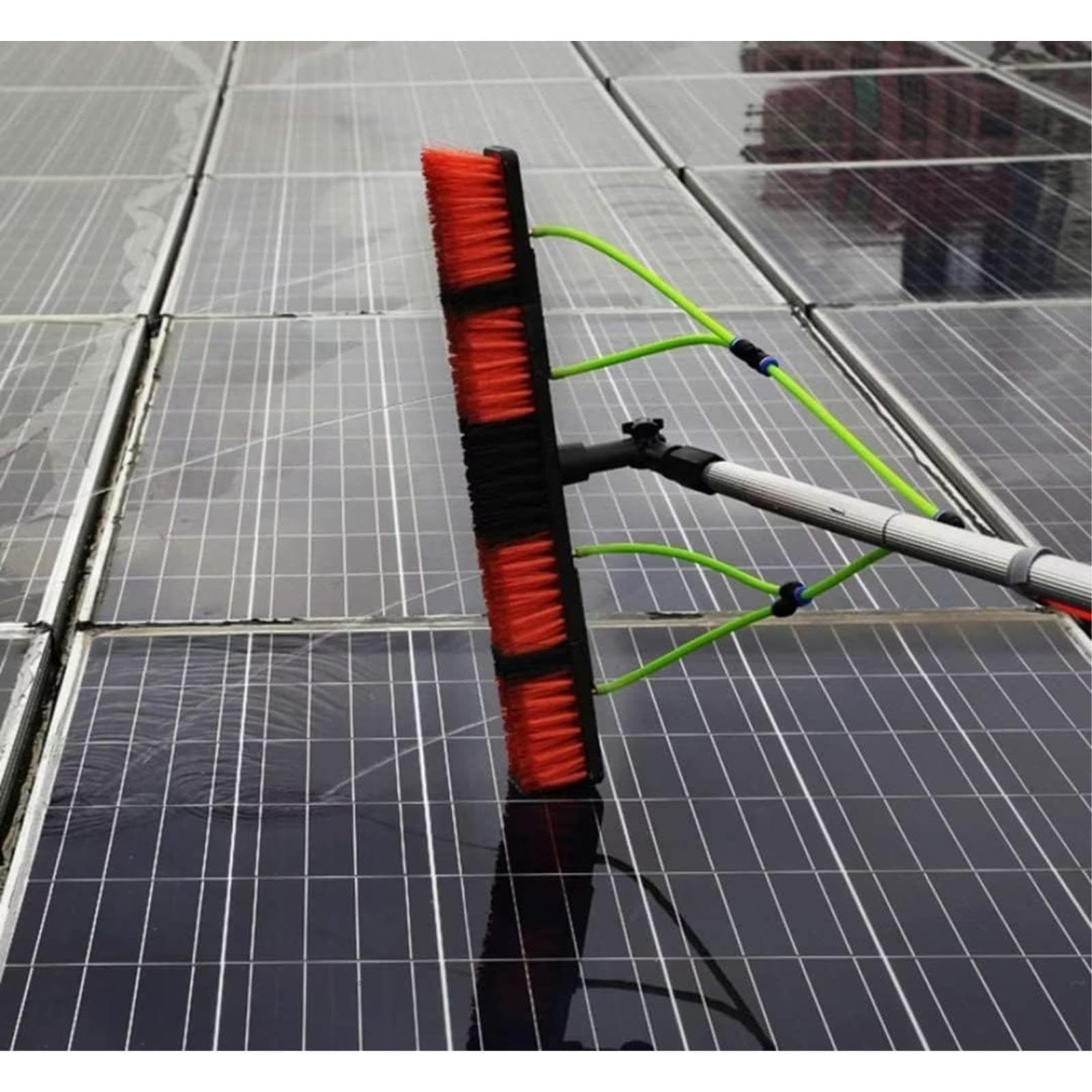 Panneaux solaires et murs extérieurs impeccables avec la tige de 9m en alu